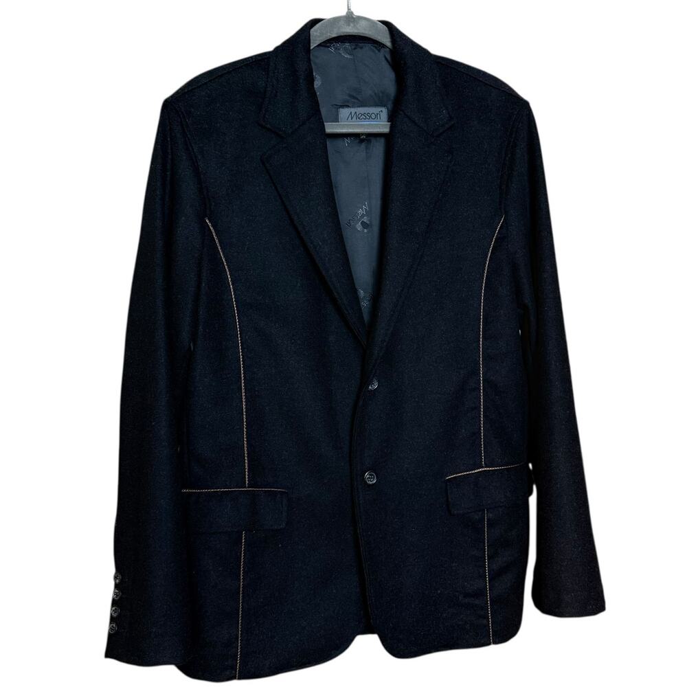 MESSORI NEW Virgin Wool and Cashmere Jacket Made in Italy Size 50 EU Large US
